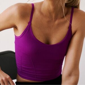 NWOT Free People Movement Good Karma Ruched Tank